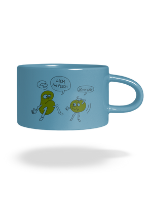 Opilé brambory hrnek makronka Blue Macaron