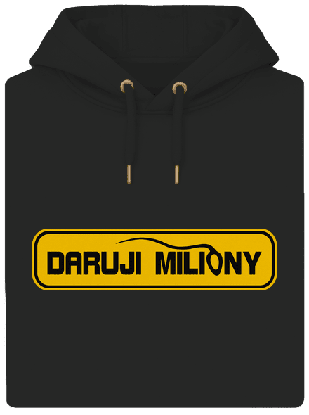 Miliony unisex mikina premium Dark Black