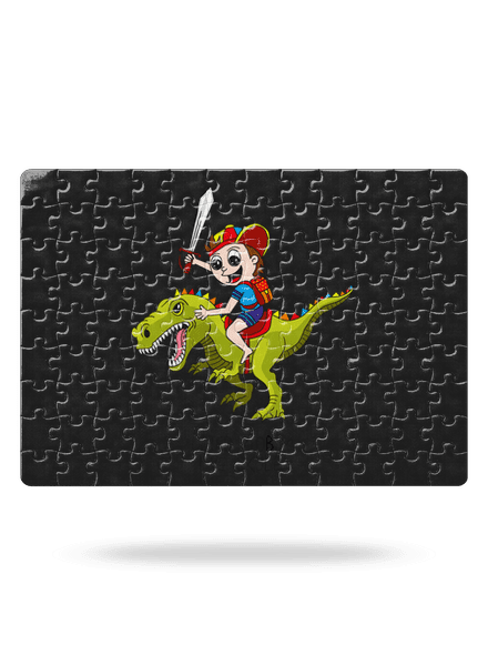 Kluk ve škole puzzle White