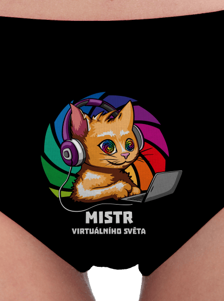 Mistr virtuálního světa dámské kalhotky Black