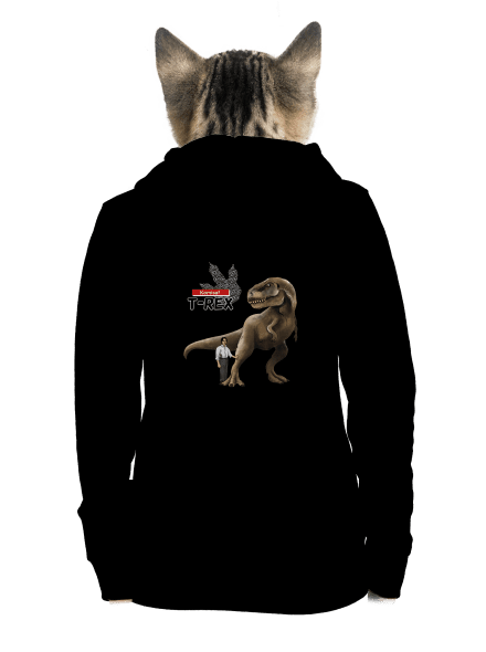 Komisař T-Rex dámská mikina na zip Black