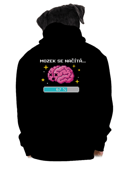 Mozek se načítá pánská mikina na zip Black