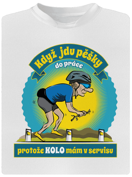 Závislost na kole dětské sportovní tričko White
