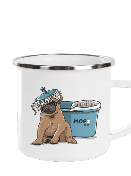 Mops plecháček White