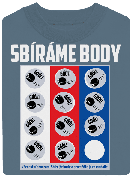 Sbíráme body - hokej unisex mikina bez kapuce Nordic Blue