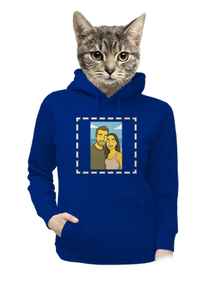 Simpsonovi z vlastní fotky dámská mikina klokanka Royal Blue Mal