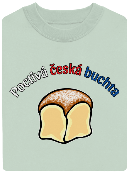 Poctivá buchta a klobása unisex mikina bez kapuce Blush Mint