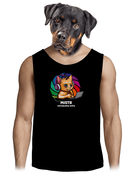 Mistr virtuálního světa pánské tílko Black