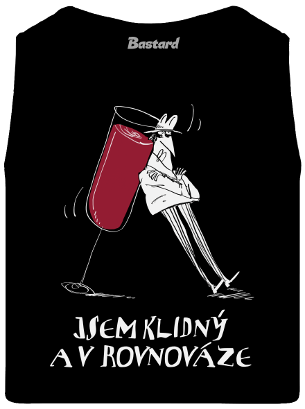 Klidná rovnováha pánské tílko Black