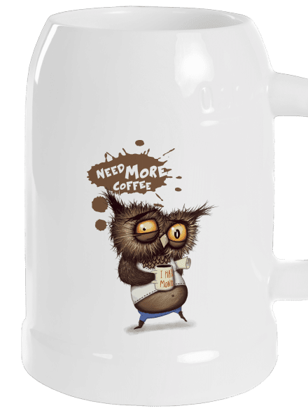 Potřebuju víc kafe půllitr White