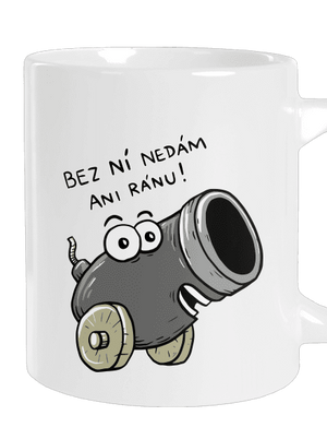 Dělo a koule velký hrnek White