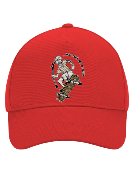 Starý, jak se cítím kšiltovka baseballka Classic Red