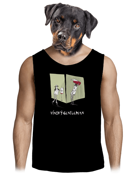 Vínový gentleman  pánské tílko Black