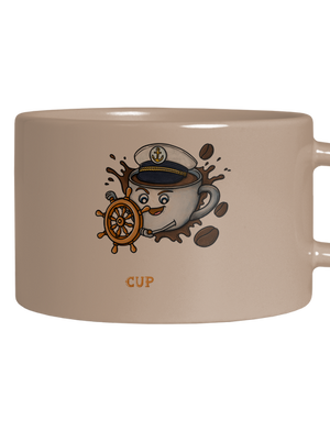 Coffee Cup-tain hrnek makronka Brown Macaron