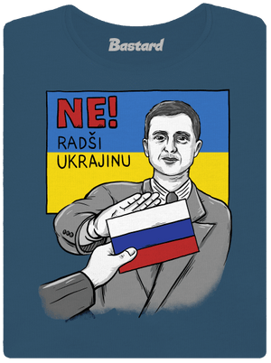 Ne! Radši Ukrajinu dámské tričko premium Petrol Blue