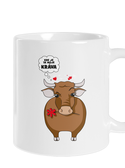 Kráva a bejk klasický hrnek White