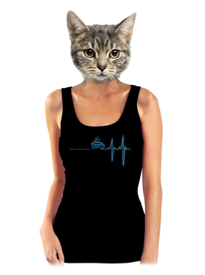 Coffee help dámské tílko klasické Black