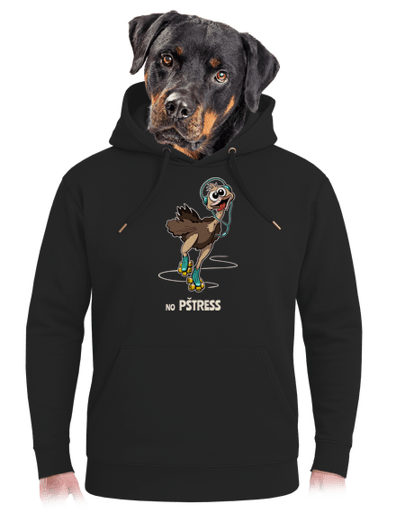 No pštress unisex mikina premium Dark Black