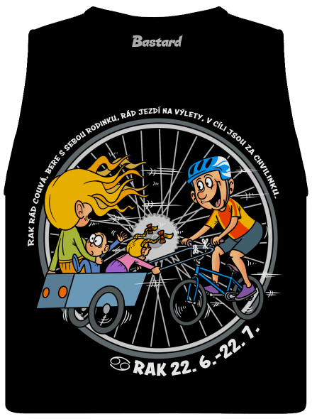 Cyklistický horoskop: Rak dámské tílko volné Black