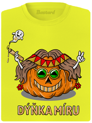 Dýňka míru dámské sportovní tričko Neon Yellow