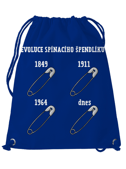 Evoluce spínacího špendlíku vak Royal Blue Mal