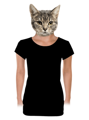 Bez potisku dámské tričko s lemem Black