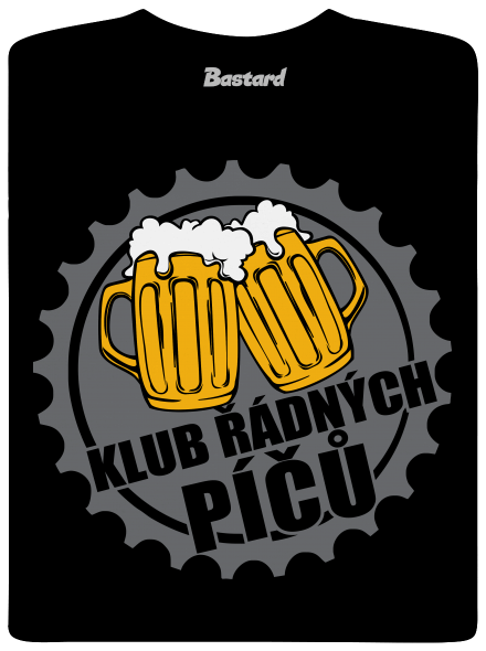 Klub řádných píčů pánské tričko Black