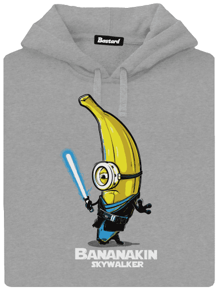 Bananakin Skywalker pánská mikina klokanka Light Melange