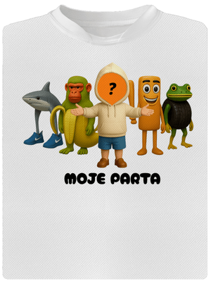 Brainrot parta pro kluky pánské sportovní tričko White