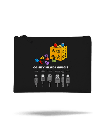 Co se v mládí naučíš taštička Black