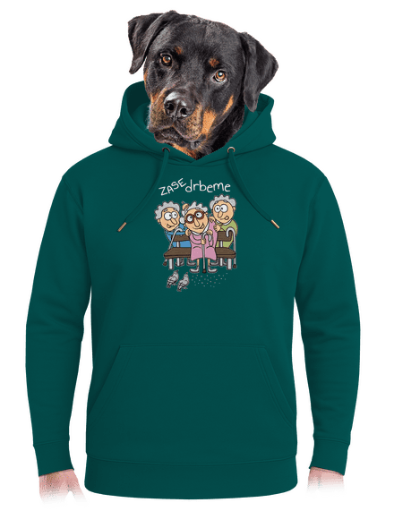 Zase drbeme unisex mikina premium Emerald Green