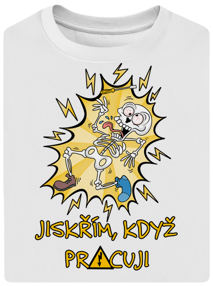 Jiskřím unisex tričko oversized White