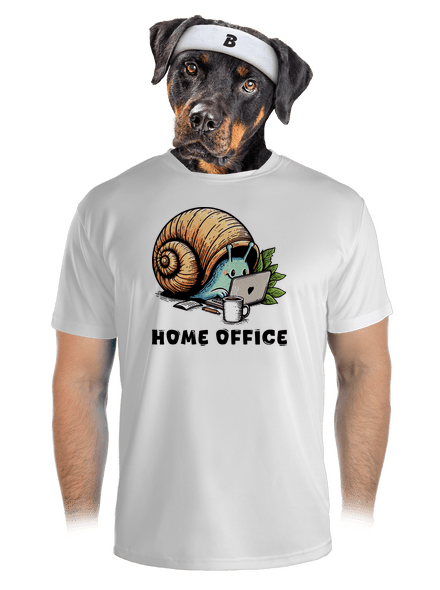 Šnekův home office pánské sportovní tričko White