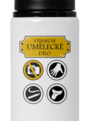 Umělecké dílo lahev na vodu White