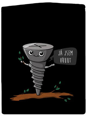 Já jsem Vruut pánská mikina na zip Black