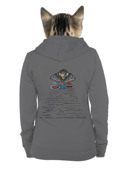 Coder ape dámská mikina na zip Steel Gray