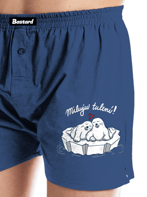 Miluju tulení pánské trenky Blue