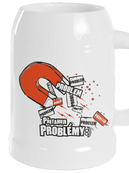 Magnet na problémy půllitr White