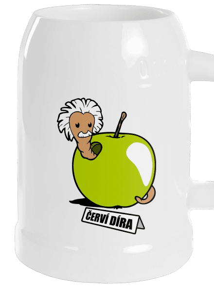 Červí díra půllitr White