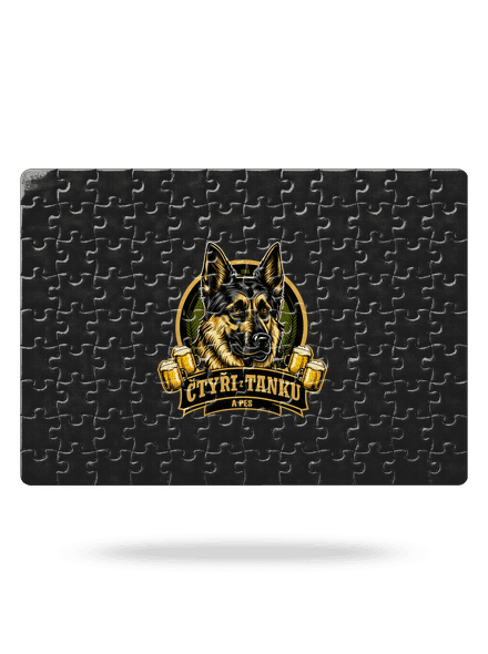 Čtyři z tanku a pes puzzle White