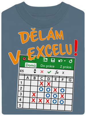 Dělám v Excelu unisex mikina bez kapuce Nordic Blue