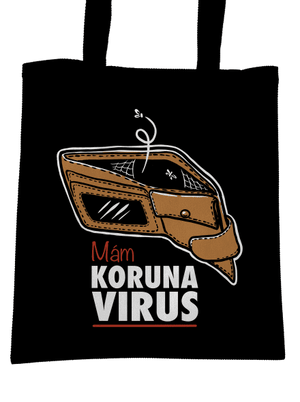 Korunavirus v peněžence taška Black