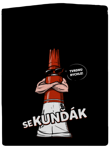 Sekunďák pánská mikina na zip Black
