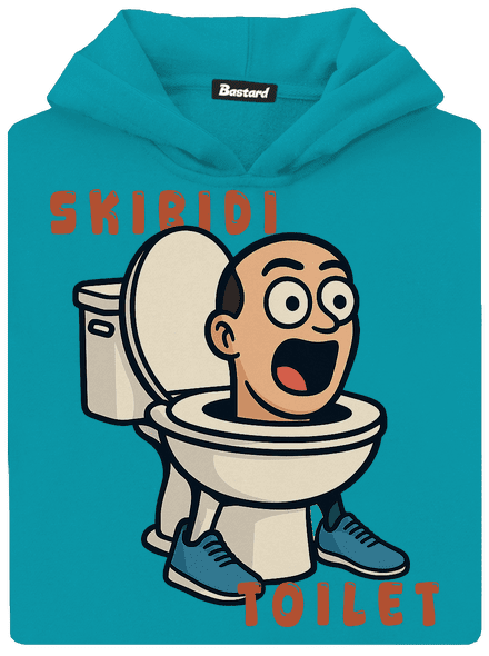 Skibidi Toilet dětská mikina klokanka Hawaiian Blue