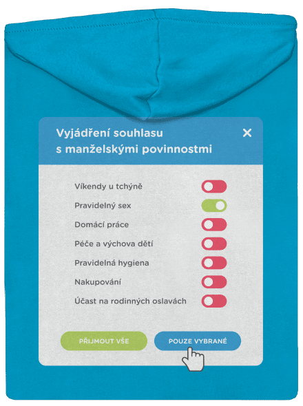 Manželské povinnosti dámská mikina na zip Blue Atol