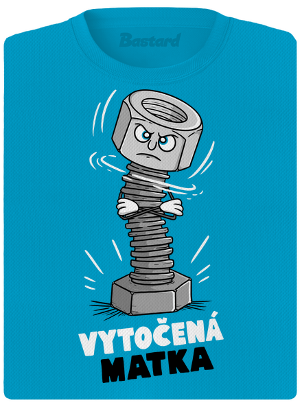 Vytočená matka dámské sportovní tričko Blue Atol