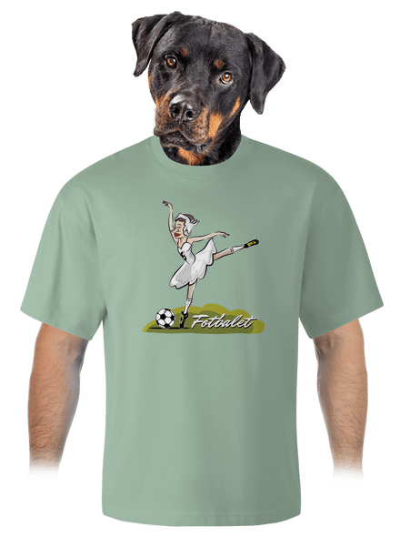 Fotbalet unisex tričko oversized Sage