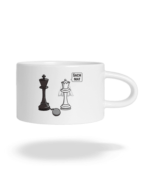 Šach mat hrnek makronka White