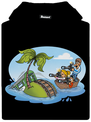 Ostrov železnice dětská mikina klokanka Black