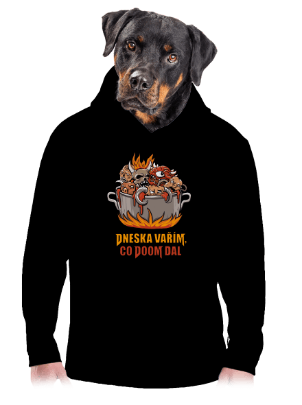 Co Doom dal pánská mikina klokanka Black